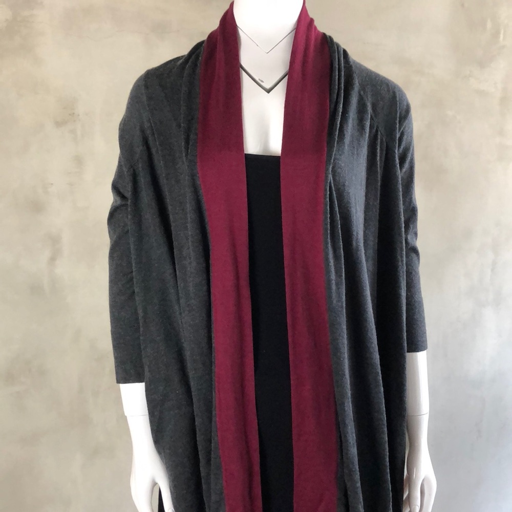 My Gray & Burgundy Shrug - Picture 7 of 7